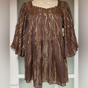 MILLY Sheer Blouse